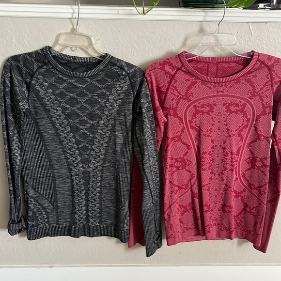 Lululemon long sleeve,thumb hole. Both Like new condition. Price for both(firm). - Picture 1 of 3